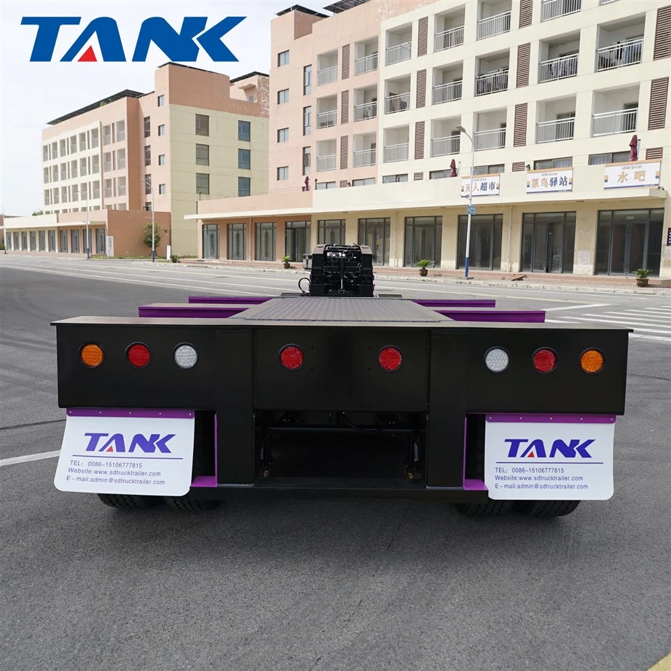 2-axis detachable hydraulic gooseneck lowbed semi-trailer (9)