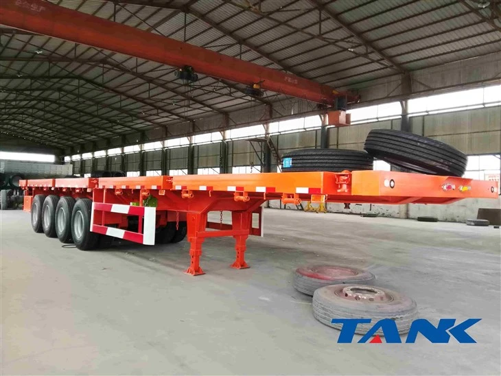 Most Polpular 3 Axle Flatbed Semi Trailer