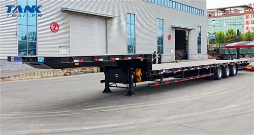 Custom Low Bed Semi Trailer For Chile Completed By TANK, Ready For Shipment T...