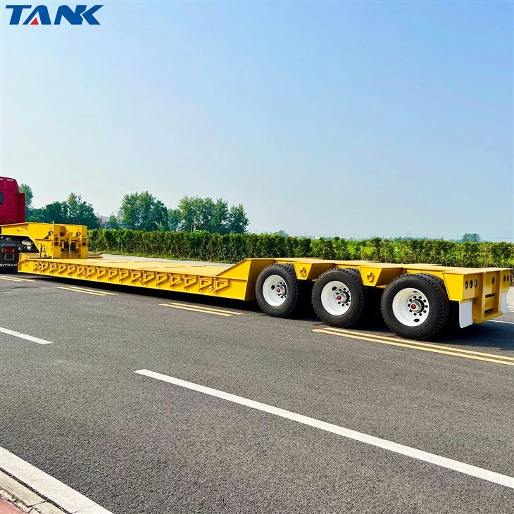 60-120 Tons 3/4 Axle Lowbed Semi-trailer